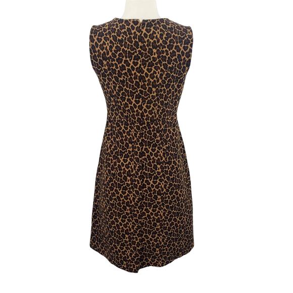 Lands End Leopard Print Stretch Ponte Knit Dress - Picture 4 of 6